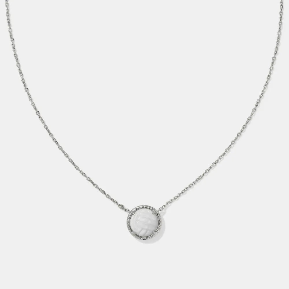 Sporty Element Resin Necklace Volleyball Silver One Size
