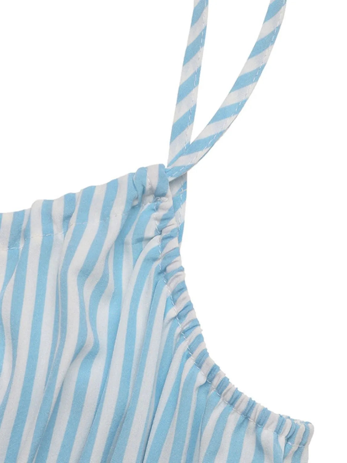 Striped Spaghetti Strap Midi Dress