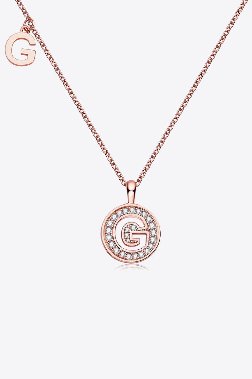Moissanite A to J Pendant Necklace G One Size