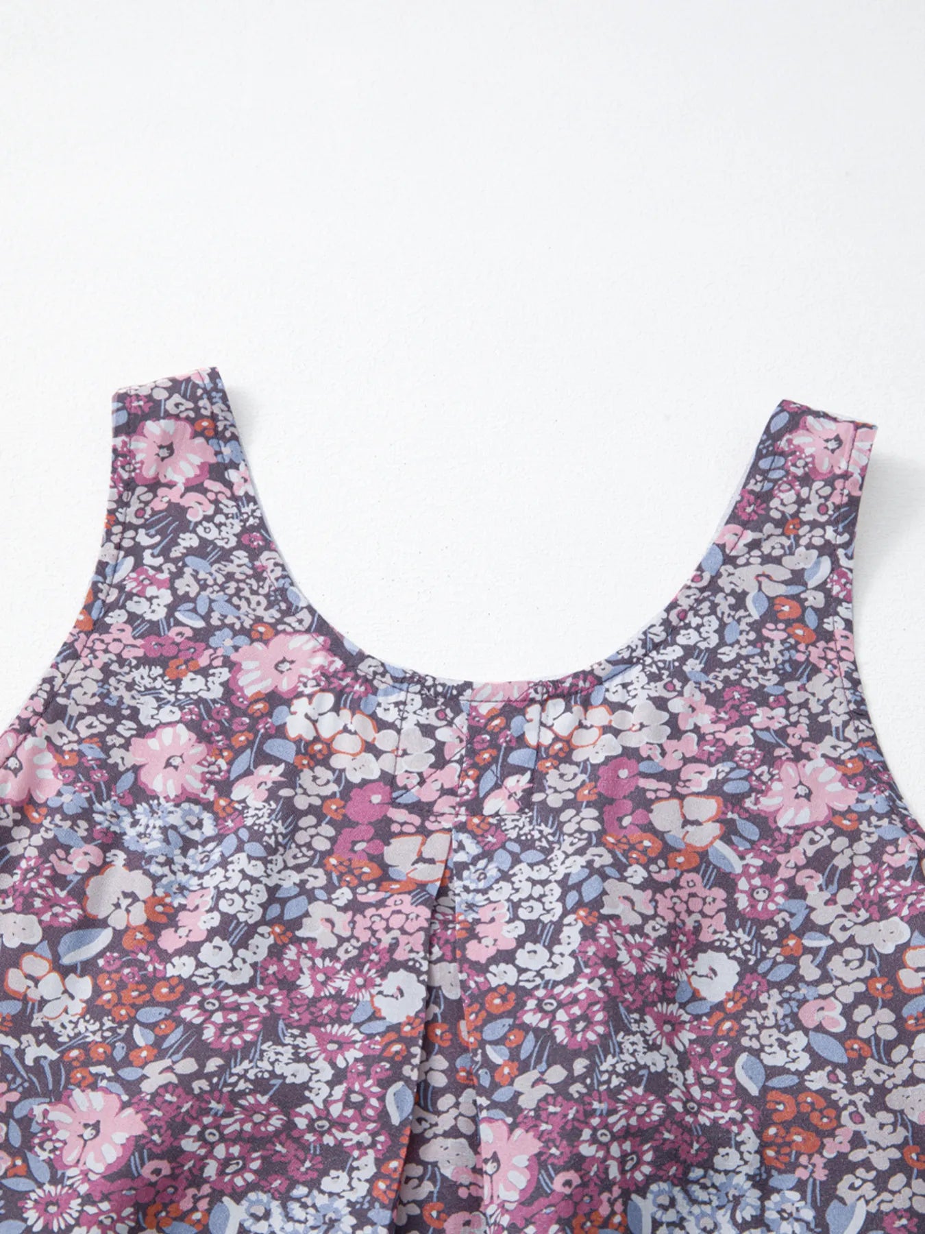 Floral Print Button Front Tank Top