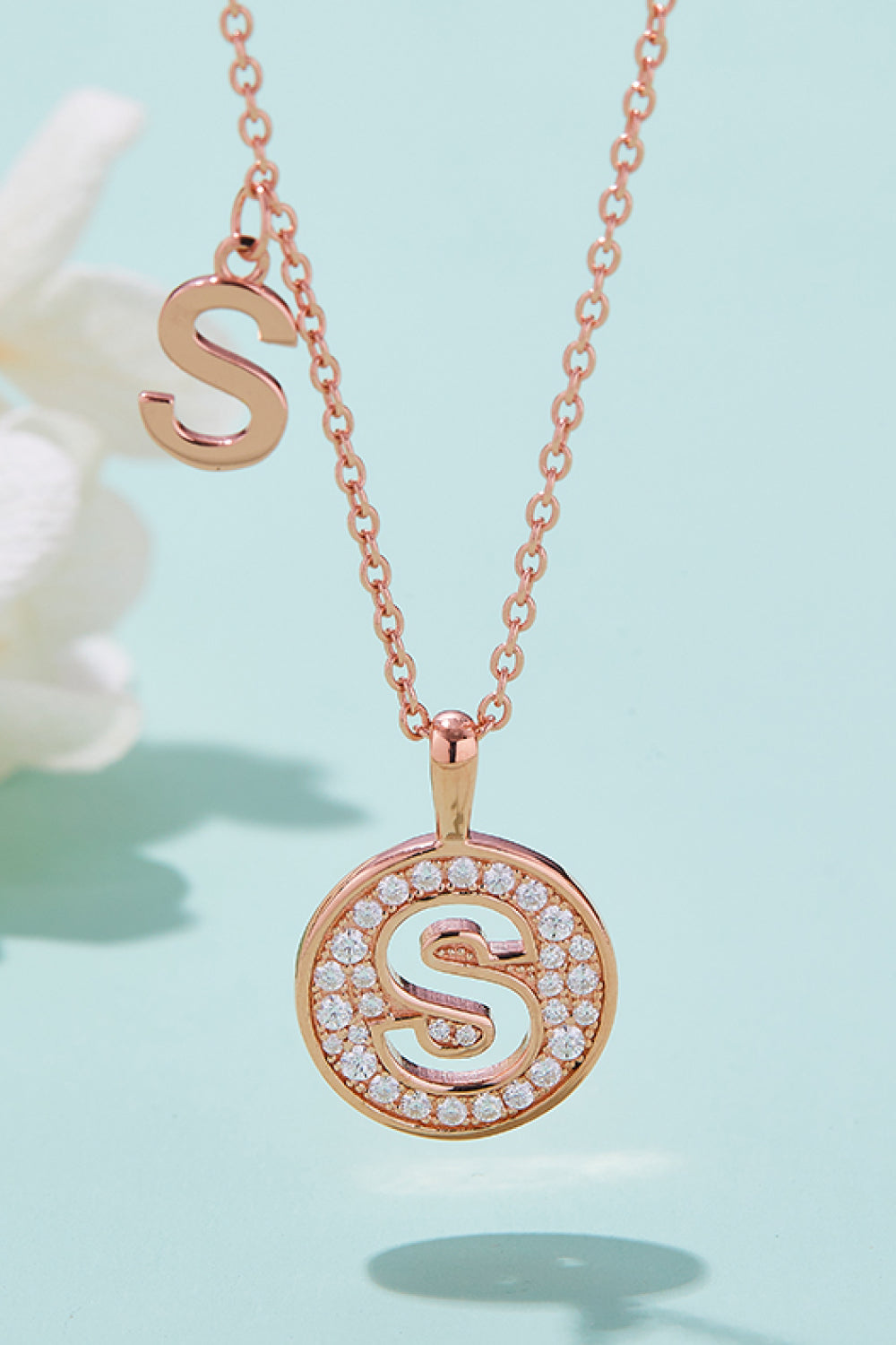 Adored Moissanite K to T Pendant Necklace S One Size