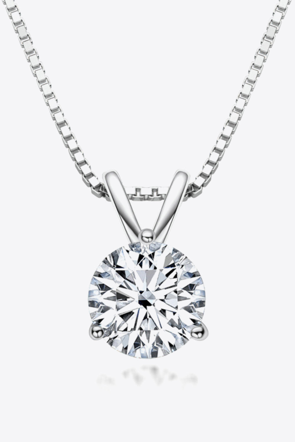 Adored Show Off 1 Carat Moissanite Pendant Necklace Silver One Size