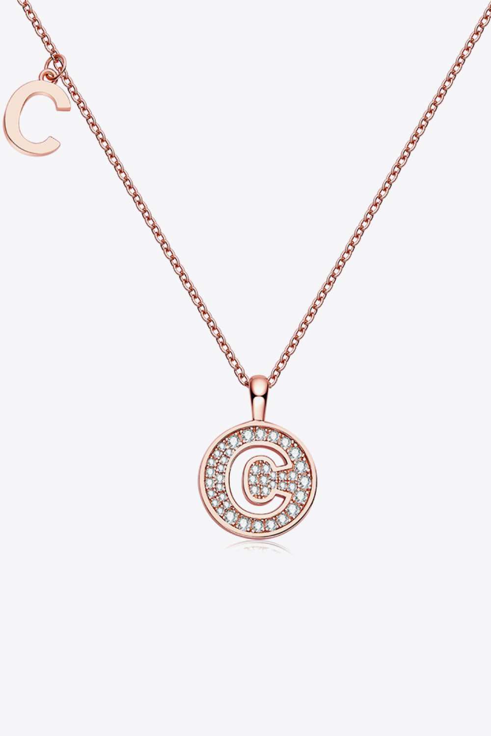Moissanite A to J Pendant Necklace C One Size