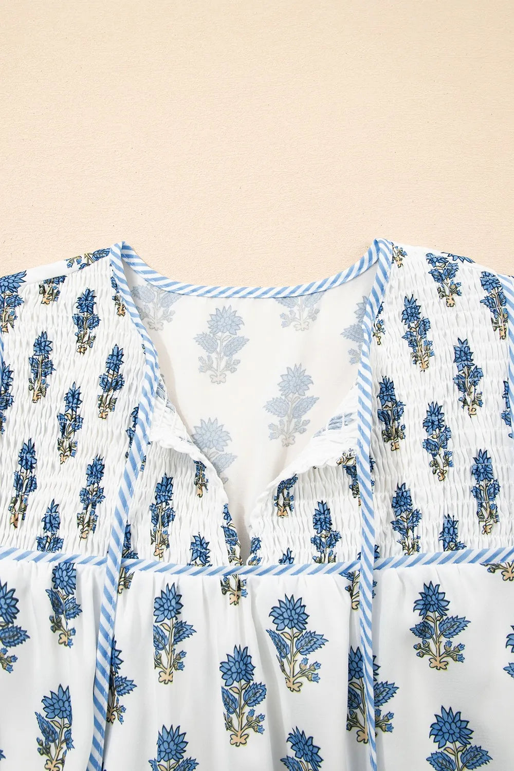 Floral Puff Sleeve Mini Dress with Pockets
