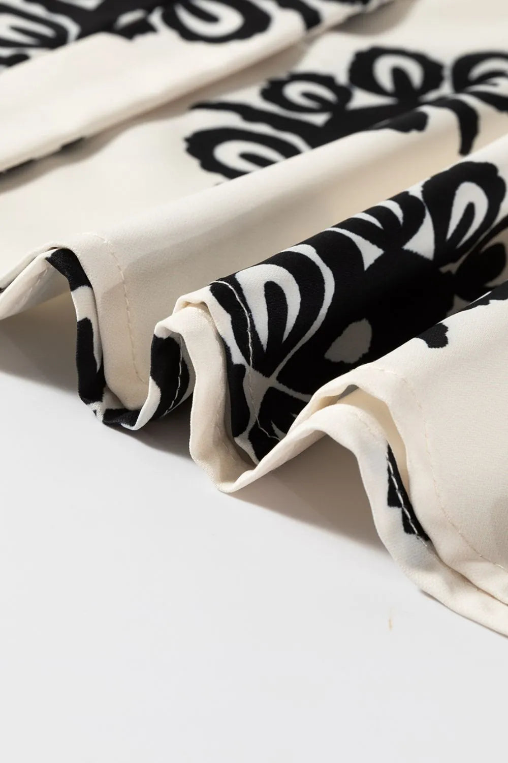 Printed Short Sleeve Loose Blouse