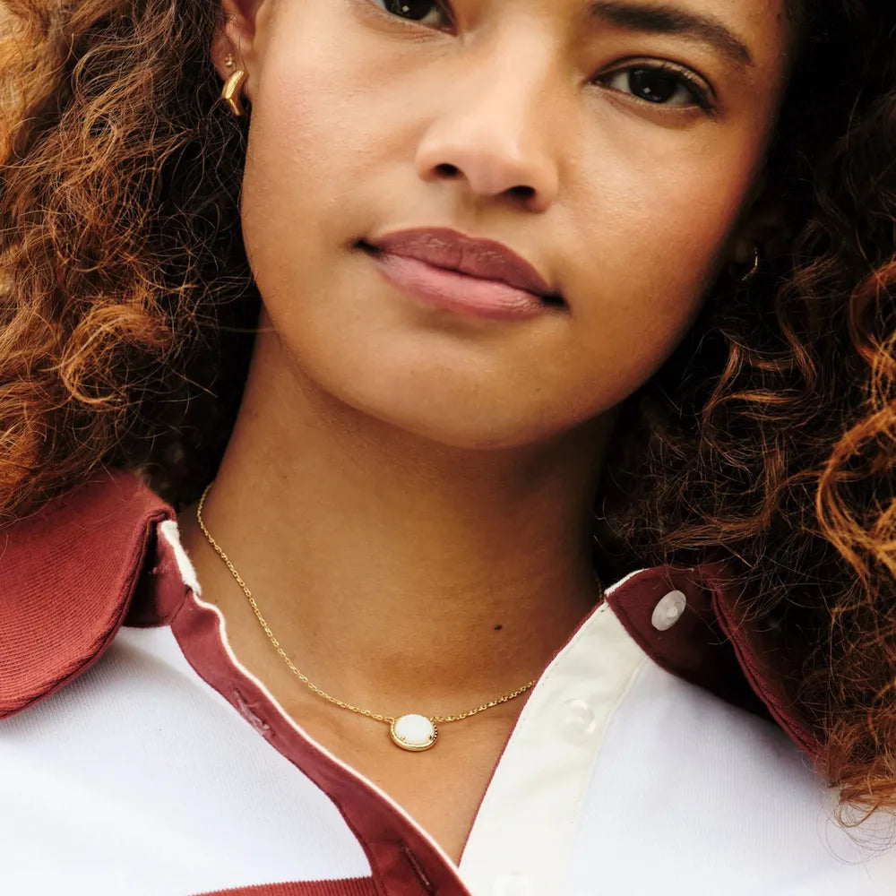 Sporty Element Resin Necklace Volleyball Gold One Size