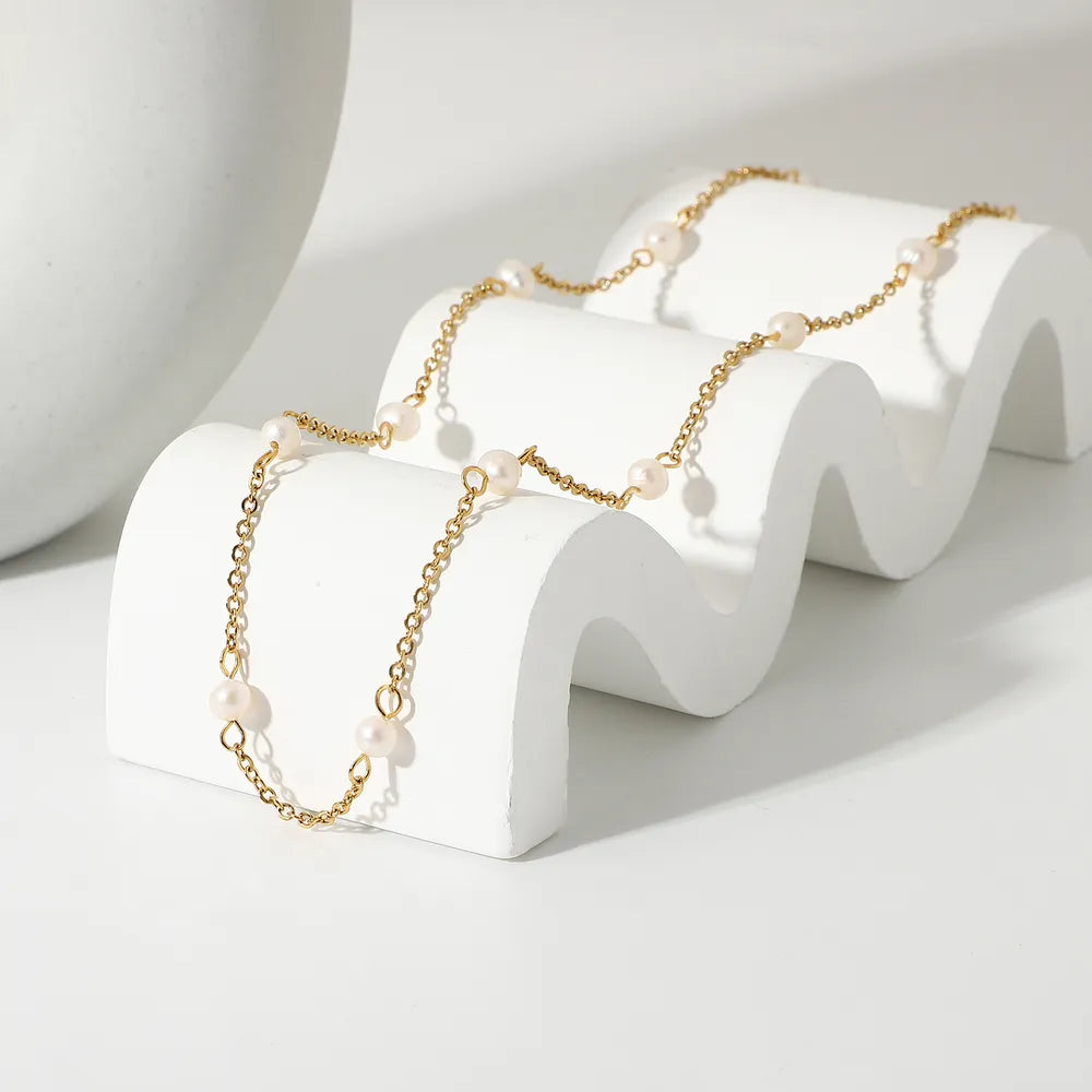 Freshwater Pearl 18K Gold-Plated Necklace Gold One Size