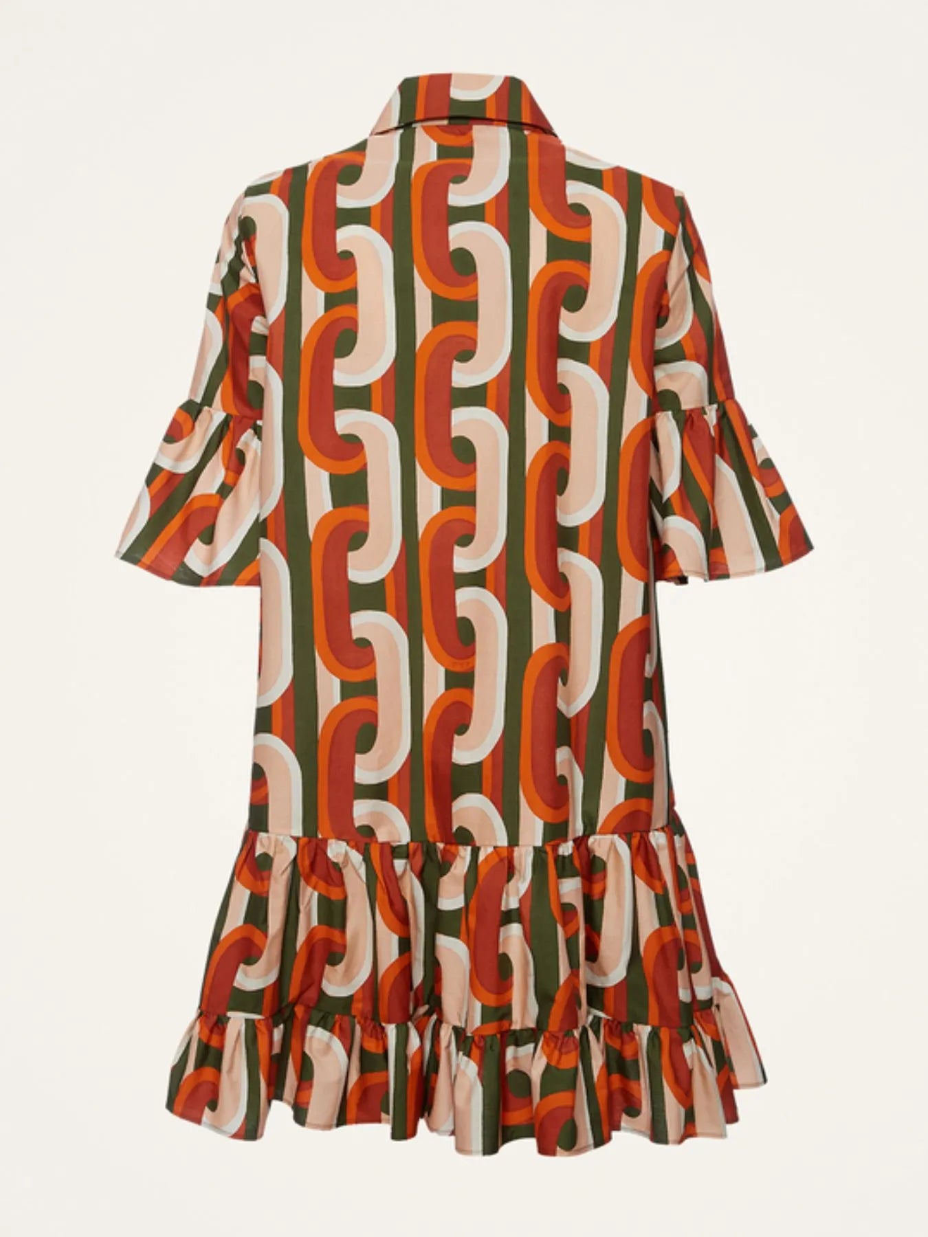 Floral Print Ruffle Sleeve Mini Dress