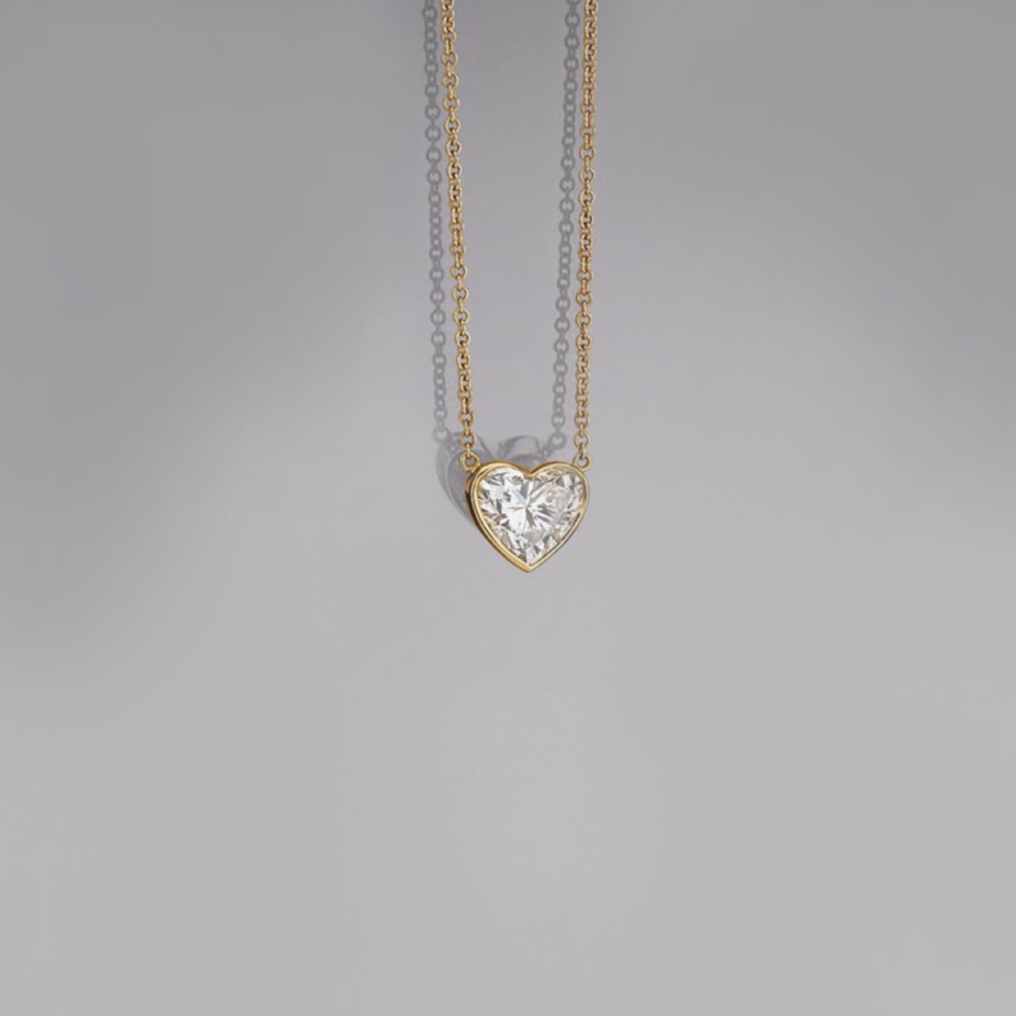 18K Gold-Plated Stainless Steel Pendant Necklace Style C One Size