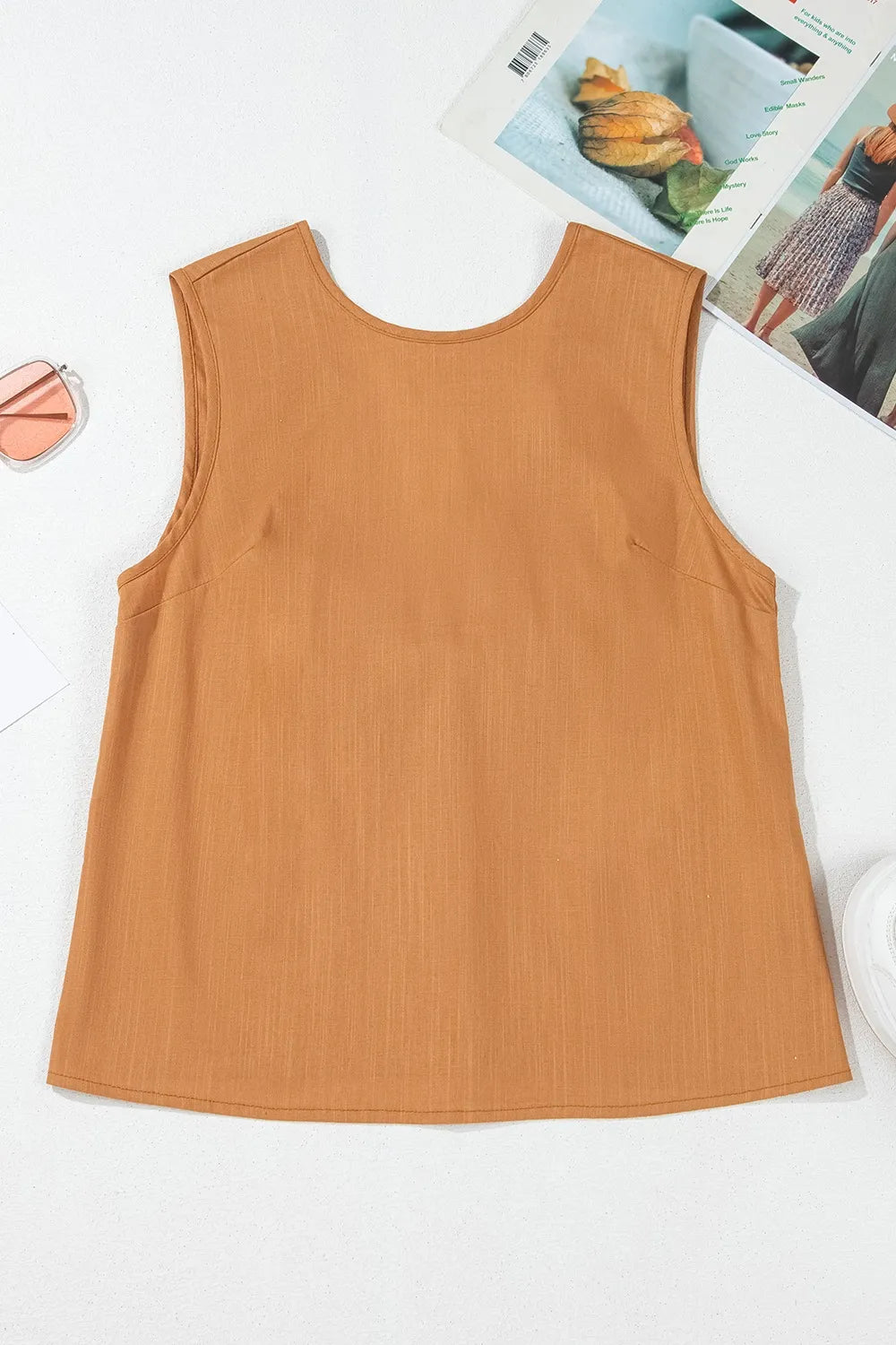 Bow Back Round Neck Tank