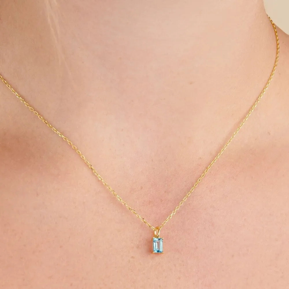 Titanium Steel Inlaid Zircon Pendant Necklace Style C One Size
