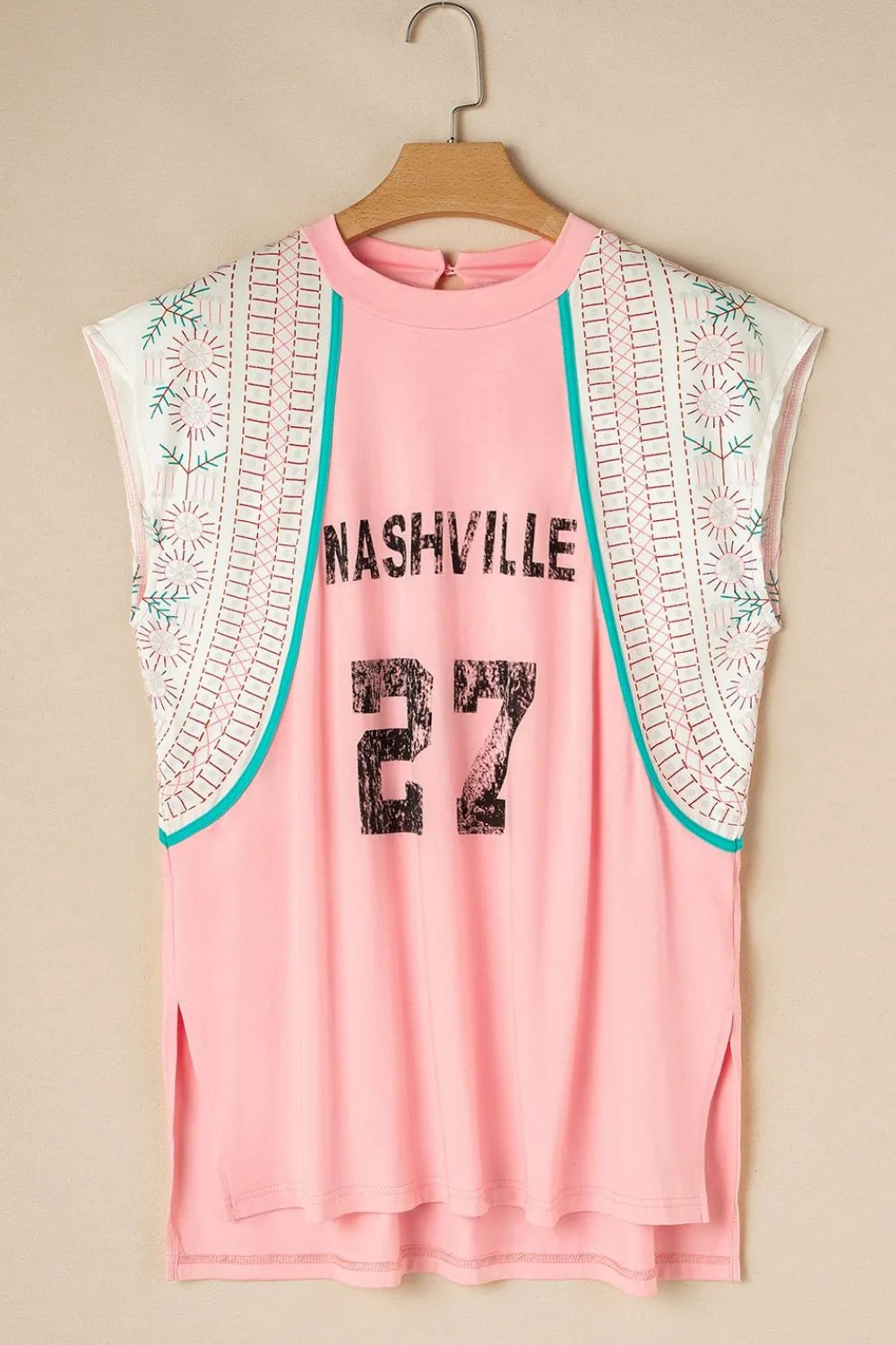 NASHVILLE Printed Patchwork Tank