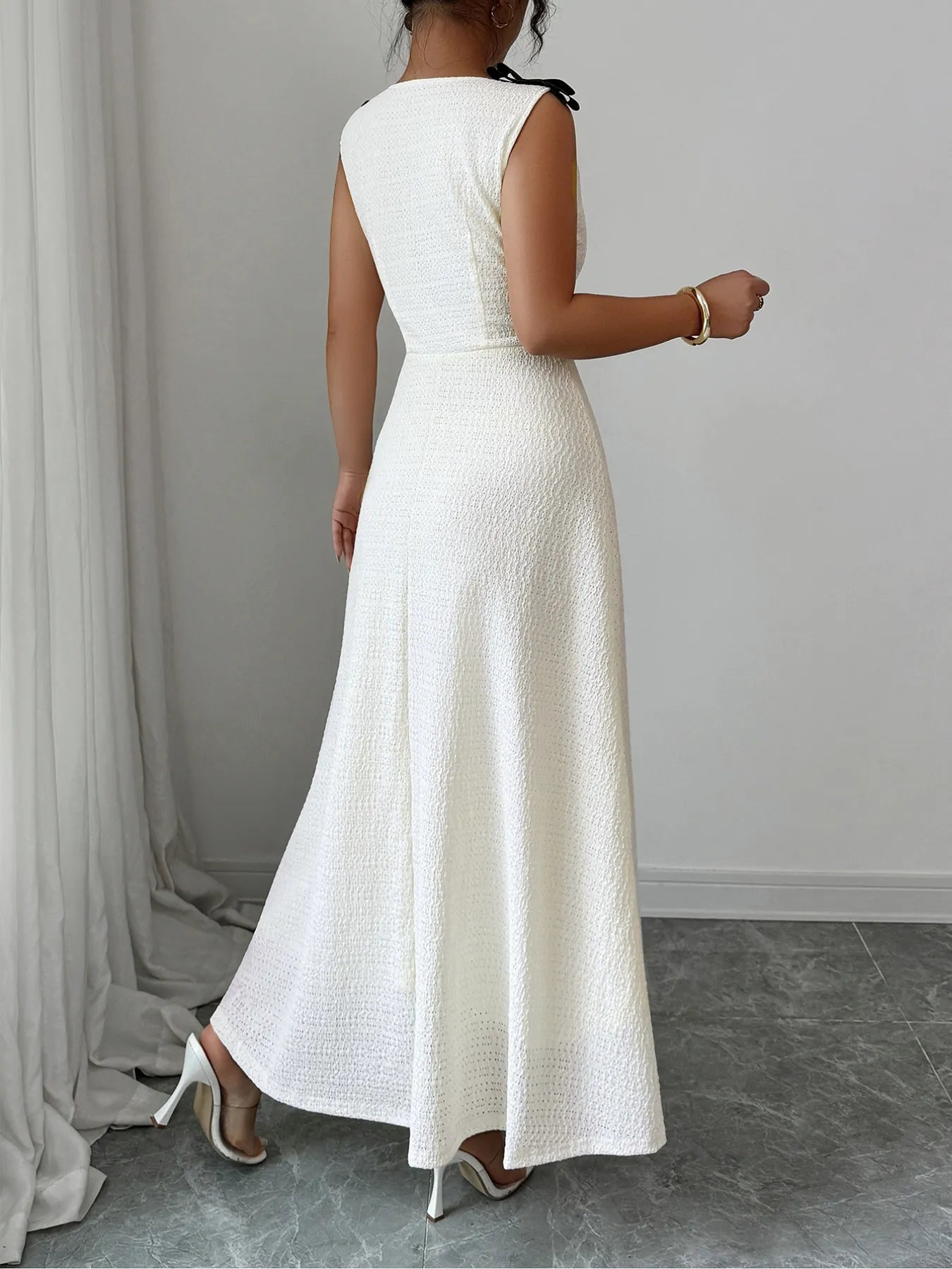 Buttoned Sleeveless Maxi Tank Dress