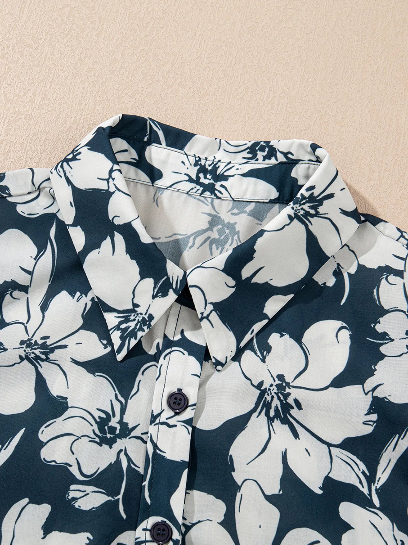 Floral Short Puff Sleeve Shirt