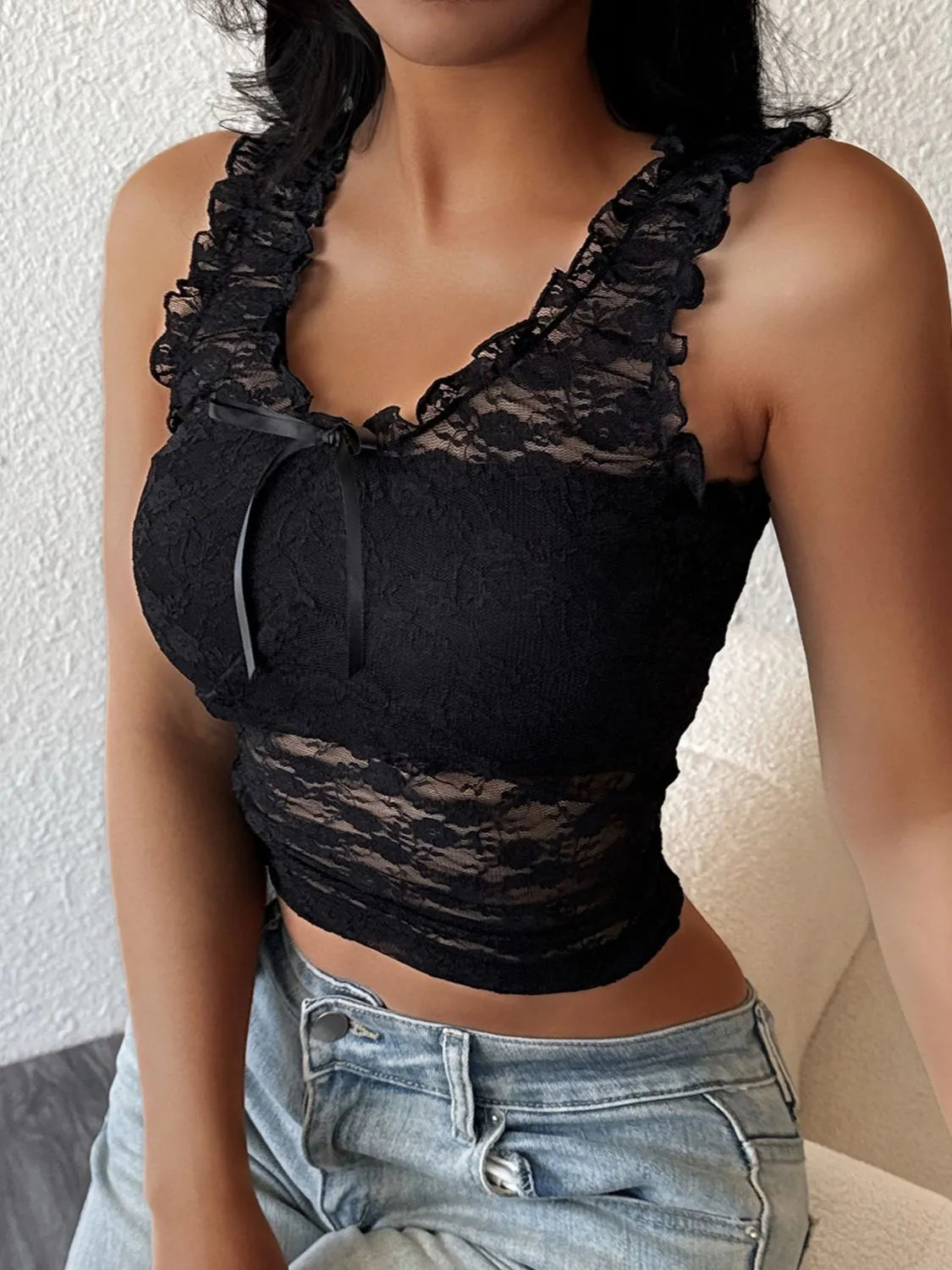 Lace Wide Strap Tank