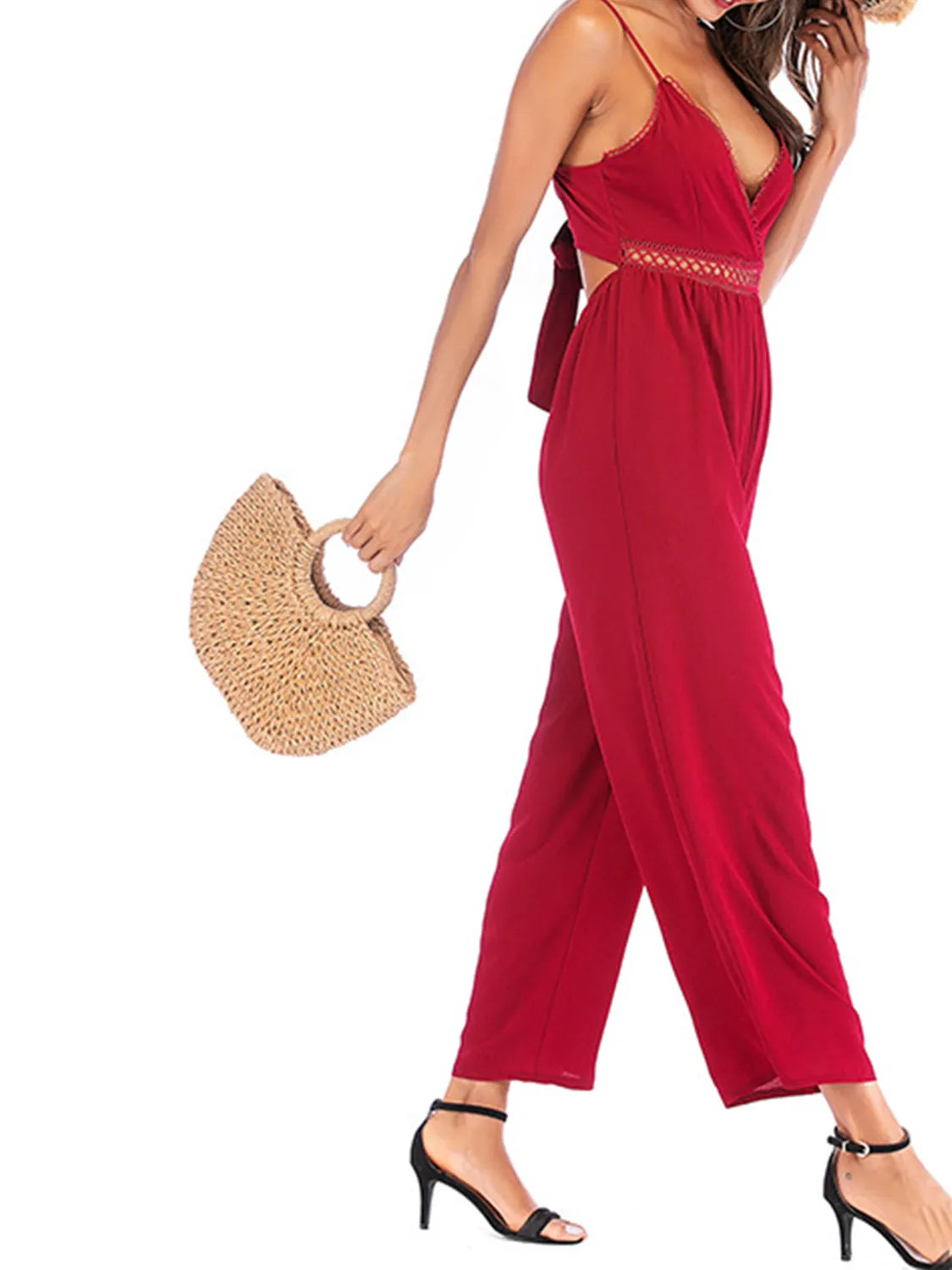 Spaghetti Strap Wide Leg Jumpsuit
