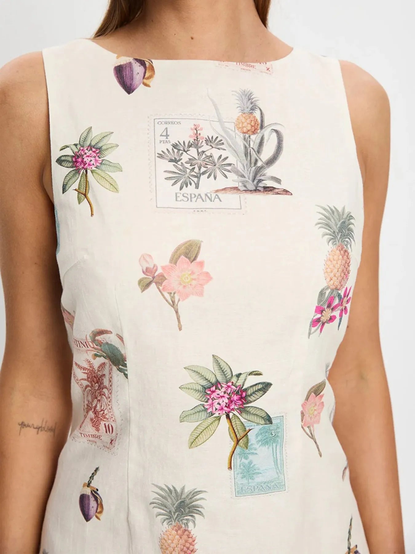 Printed Sleeveless Mini Dress