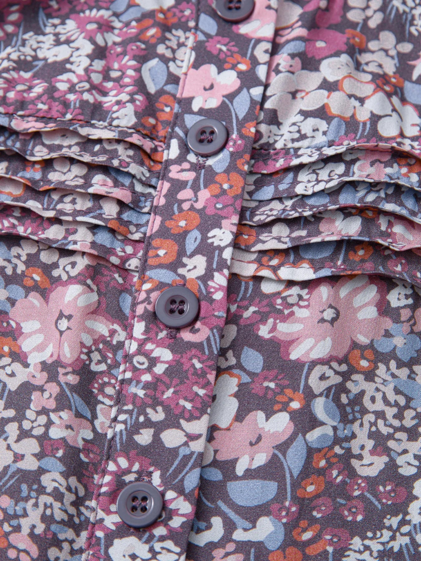 Floral Print Button Front Tank Top