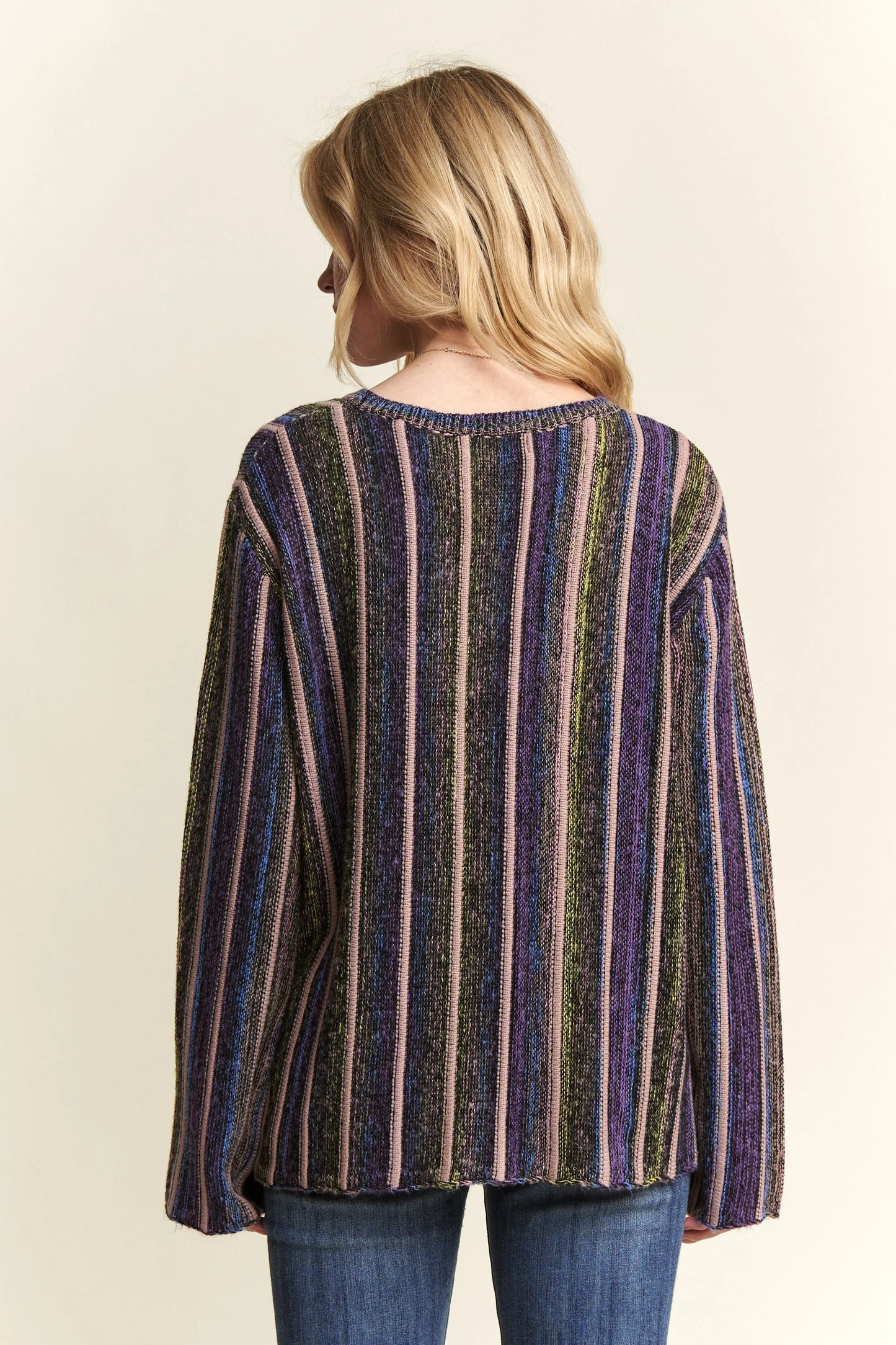 ADORA Vertical Stripe Sweater Top
