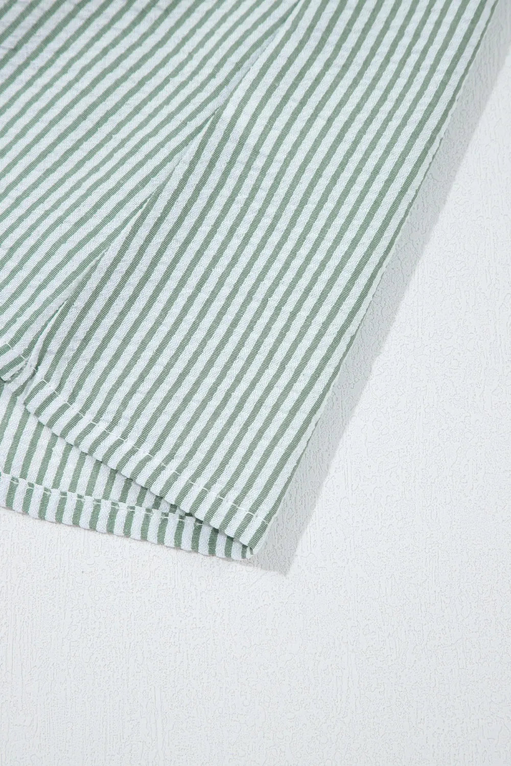Striped Lace Trim Sleeveless Blouse