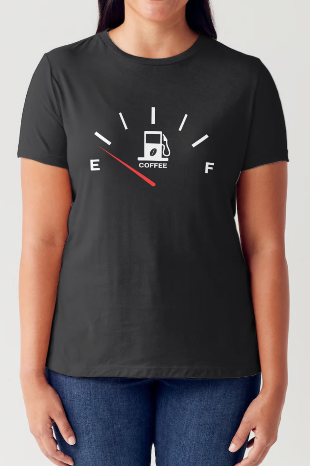 Simply Love Full Size Coffee Fuelled Graphic Short Sleeve Tubular T-Shirt Black