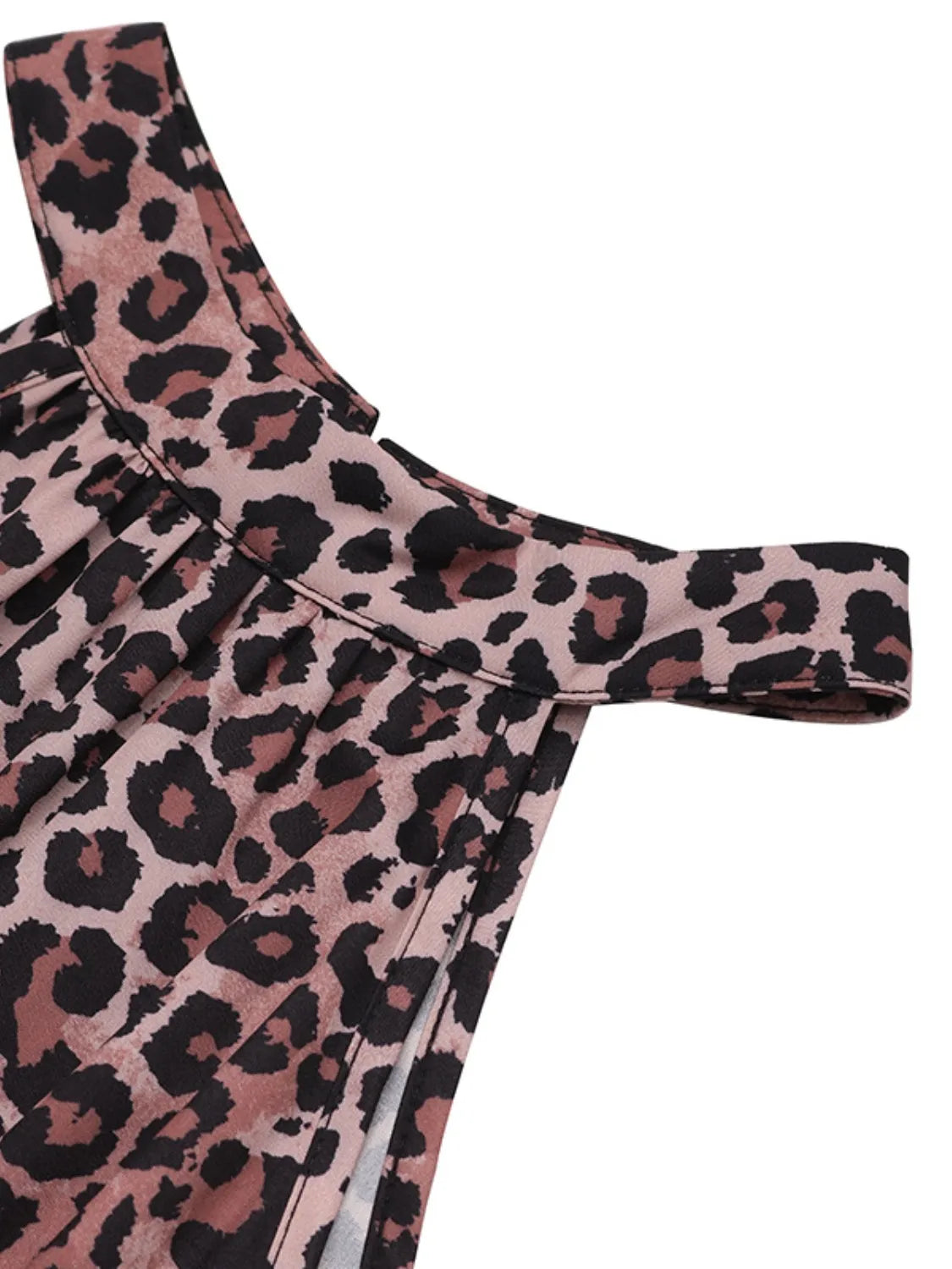 Butterfly Leopard Grecian Neck Maxi Dress
