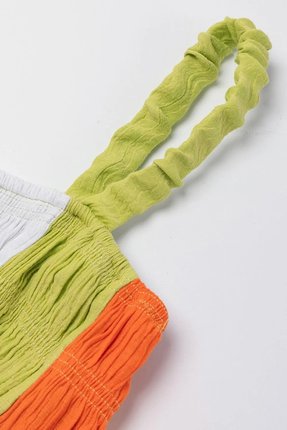 Color Block Smocked Maxi Cami Dress