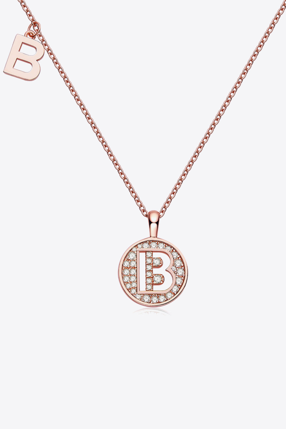 Moissanite A to J Pendant Necklace B One Size