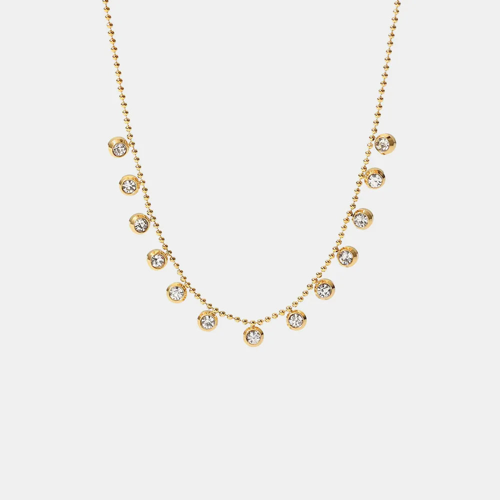 Zircon 18K Gold-Plated Necklace Gold One Size