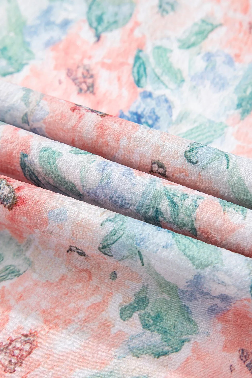 Floral Colorblock Flutter Straps Flowy Dress