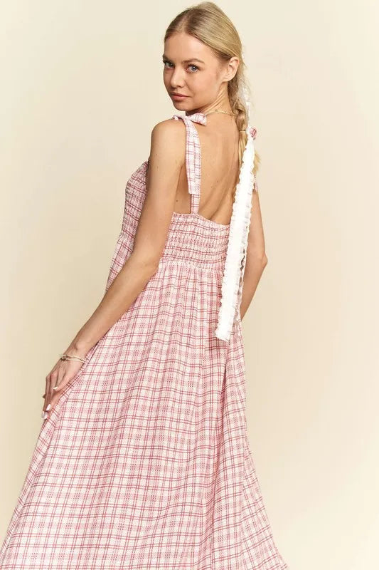 Davi & Dani Smocked Sleeveless Maxi Cami Dress