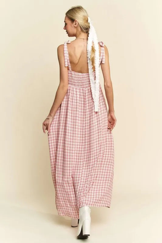 Davi & Dani Smocked Sleeveless Maxi Cami Dress