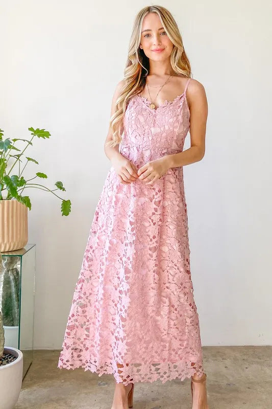 And The Why Lace Maxi Cami Dress