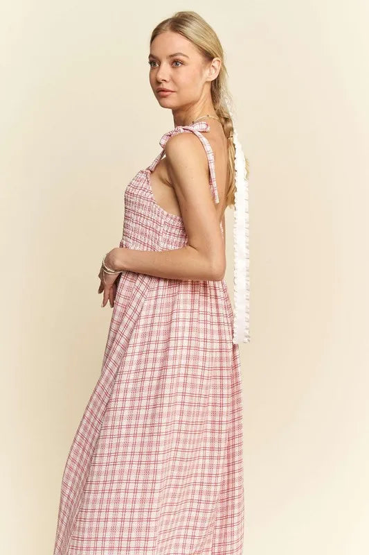 Davi & Dani Smocked Sleeveless Maxi Cami Dress