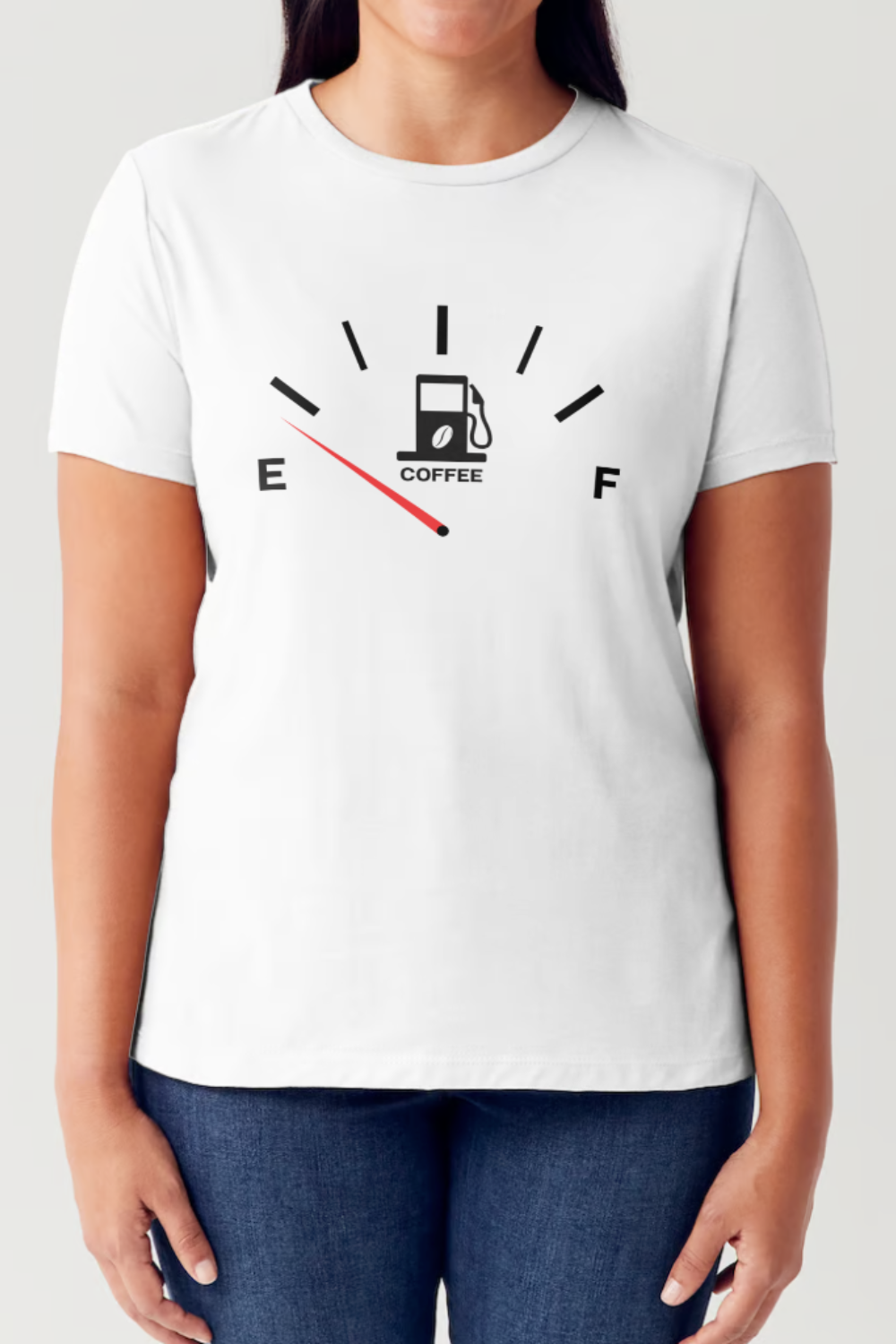 Simply Love Full Size Coffee Fuelled Graphic Short Sleeve Tubular T-Shirt White
