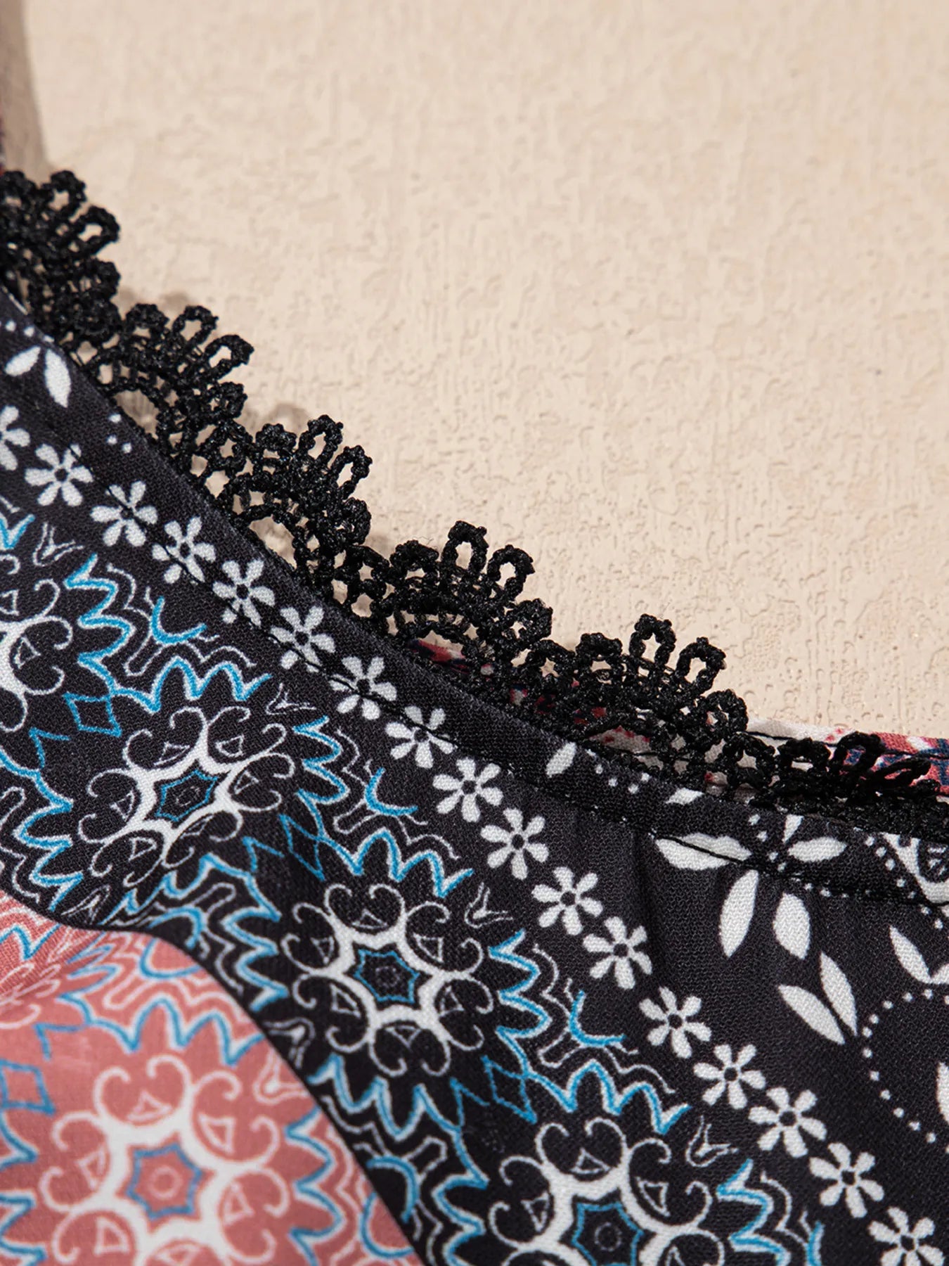 Geometric Paisley Print Cami Mini Dress