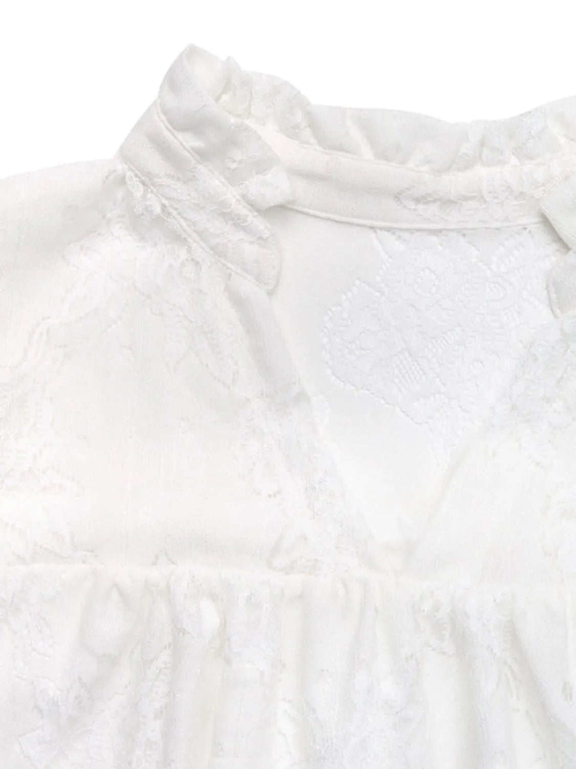 Lace Notched Cap Sleeve Mini Dress