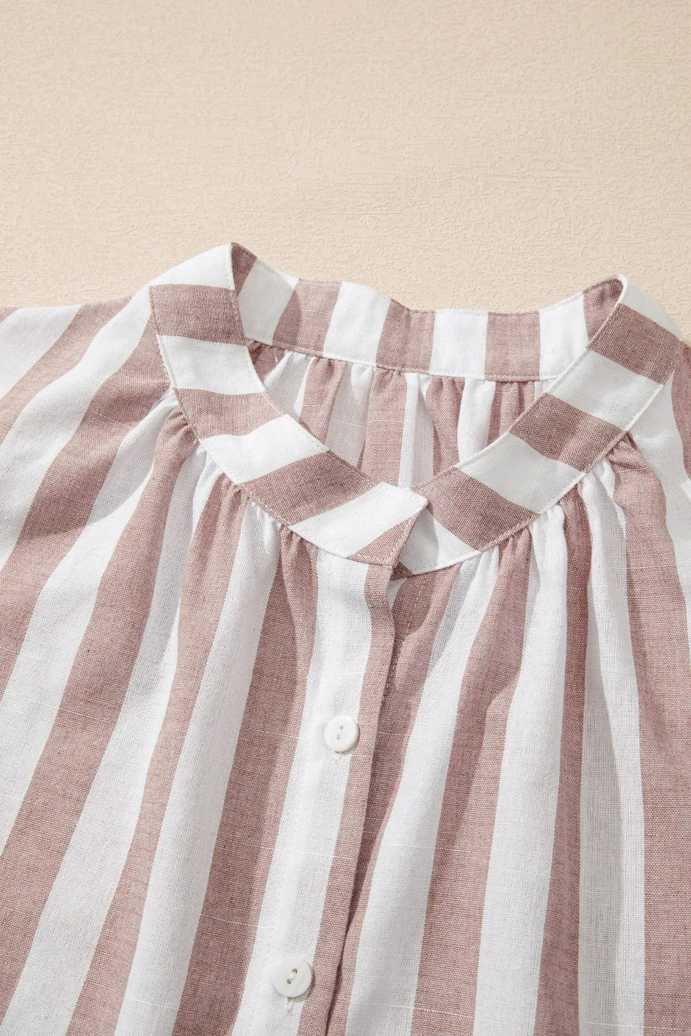 Stripe Button Down Sleeveless Shirt