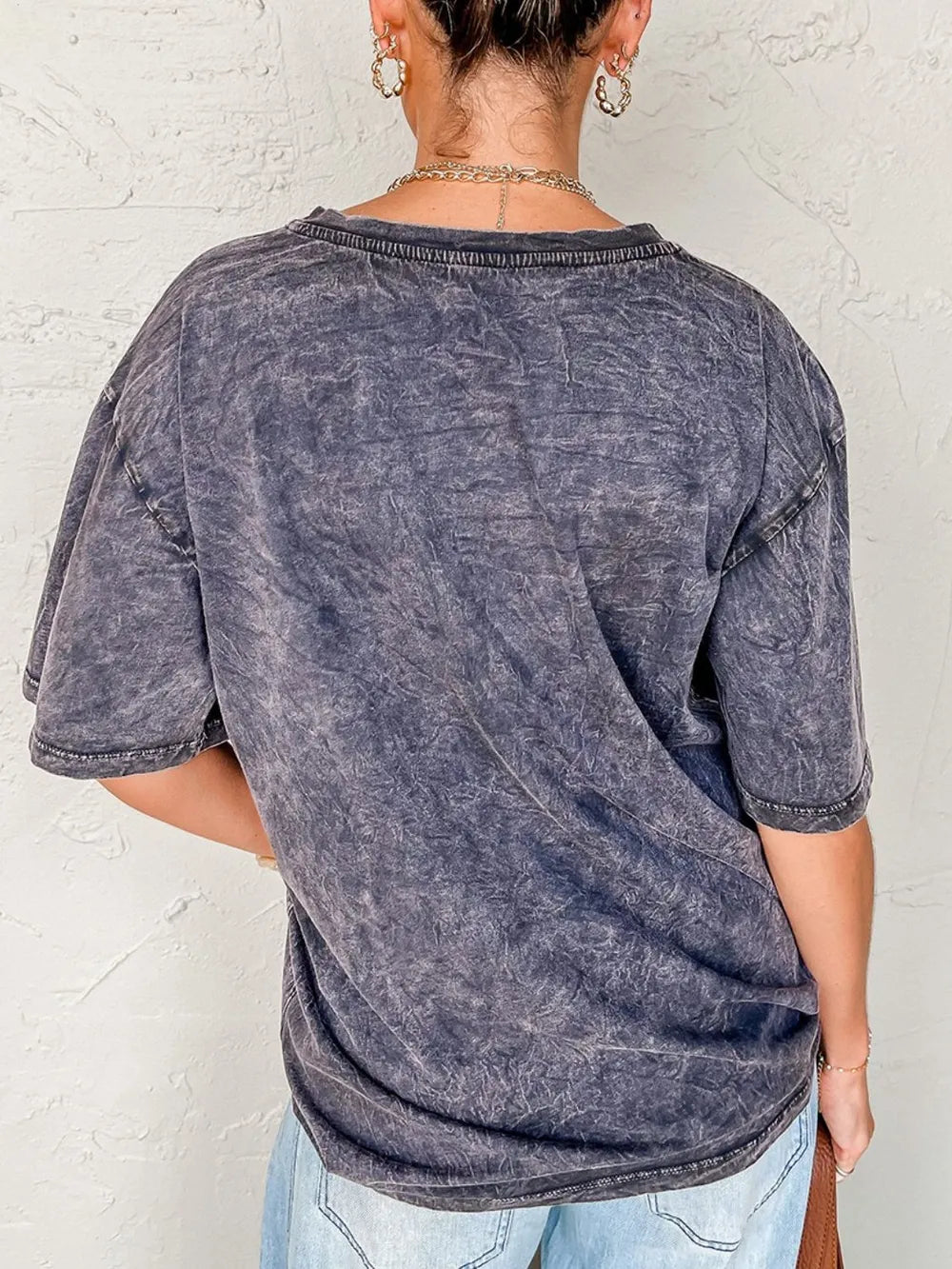 TEXAS Steer Head Graphic Mineral Wash Oversized T-Shirt