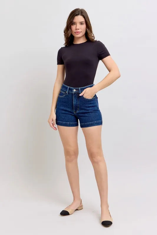 Judy Blue High Waist Tummy Control Denim Shorts DK