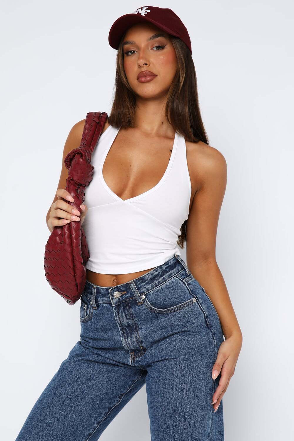 Lovelet Halter Neck Cropped Slim Cami