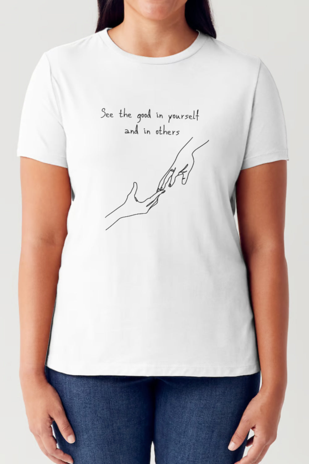 Simply Love Full Size Slogan Graphic Short Sleeve Tubular T-Shirt White