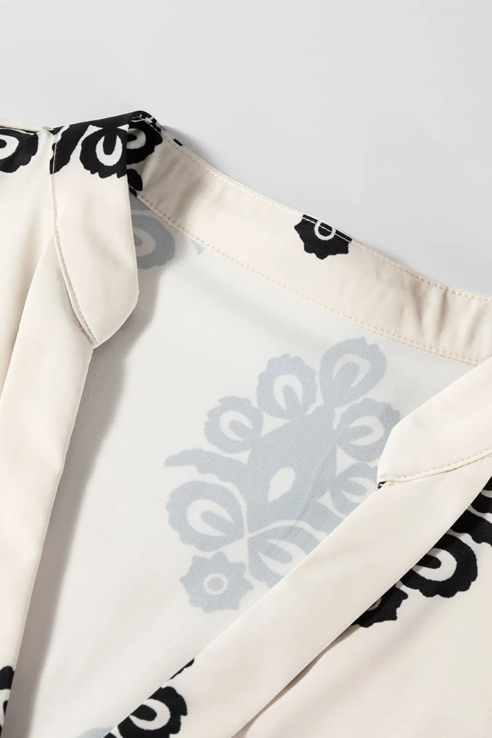 Printed Short Sleeve Loose Blouse