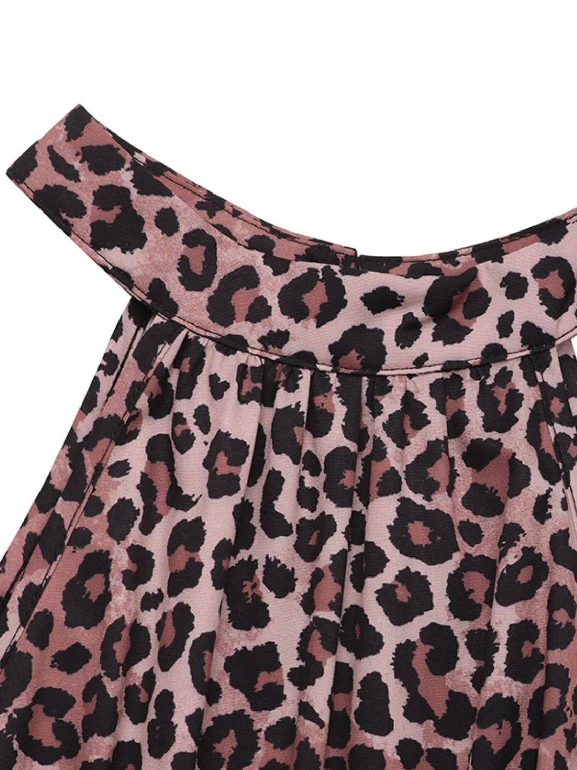 Butterfly Leopard Grecian Neck Maxi Dress