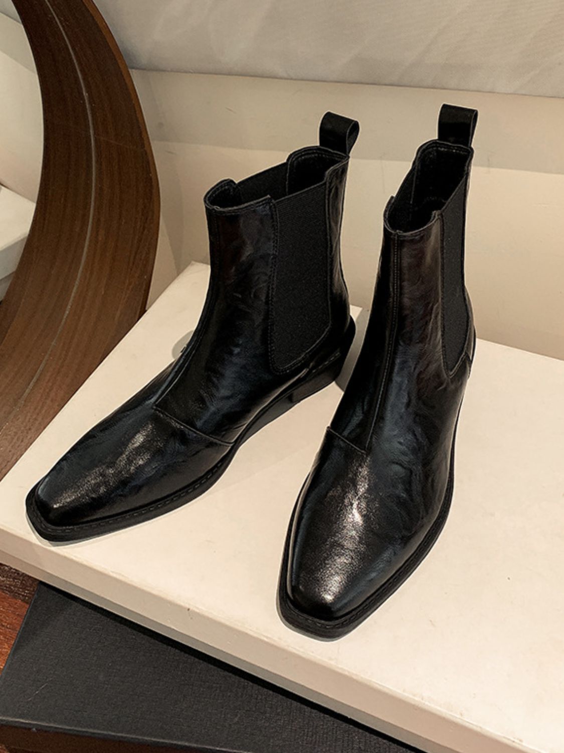 Square Toe Platform Boots