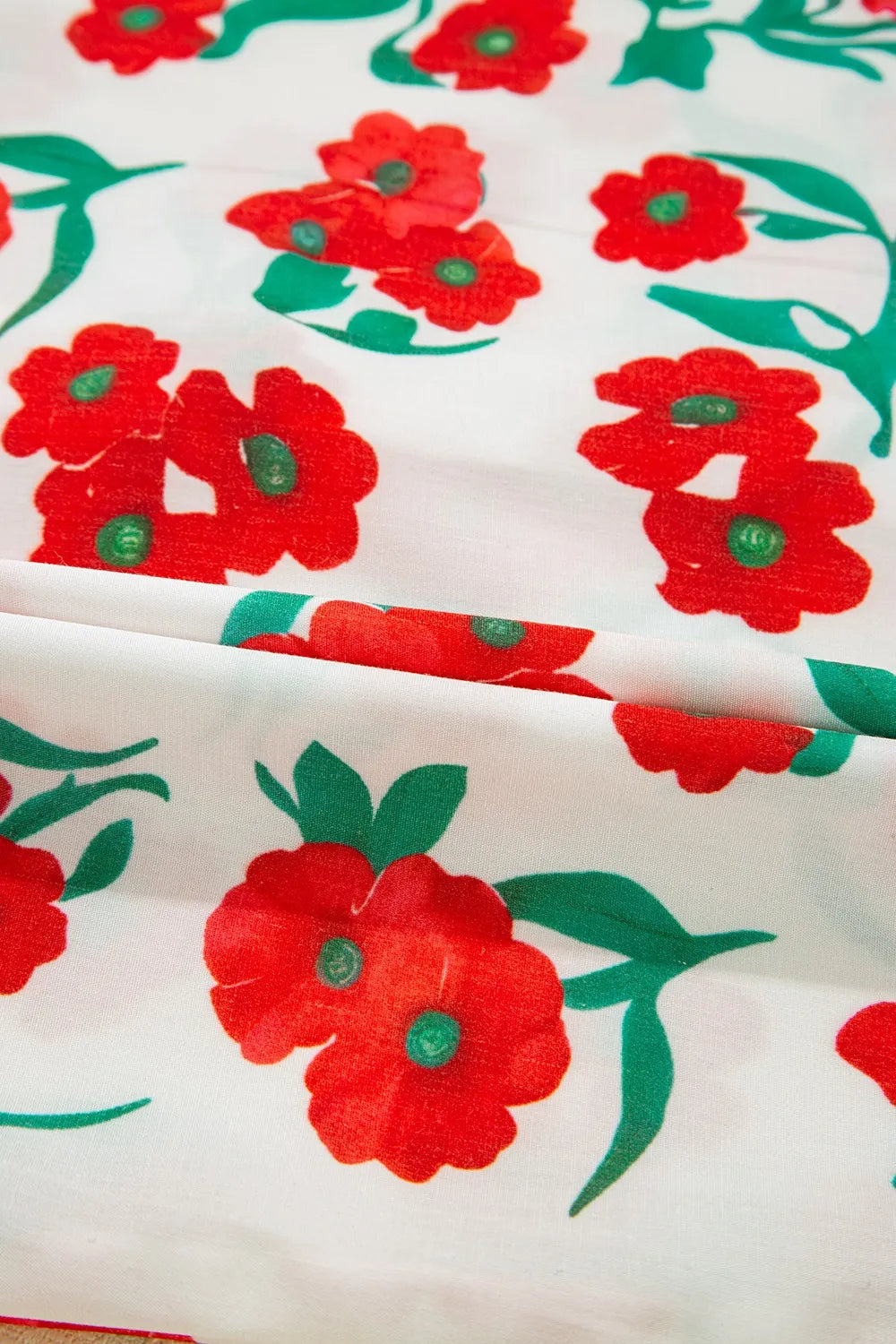 Printed V-Neck Short Sleeve Shirt