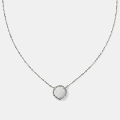 Sporty Element Resin Necklace Volleyball Silver One Size