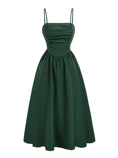 Smocked Square Neck Cami Dress
