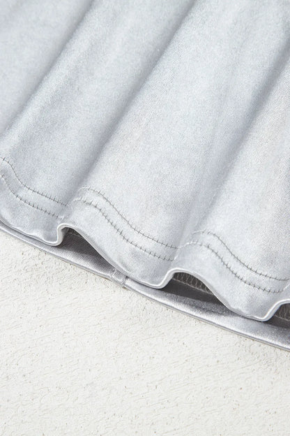 Round Neck Satin Tank Top