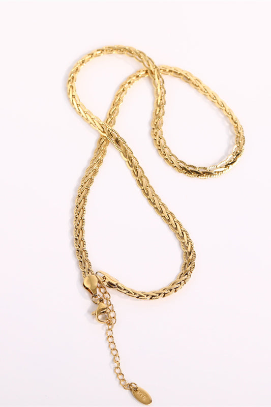 Stainless Steel Necklace Gold One Size